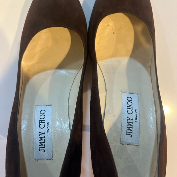 Jimmy Choo Classic Pump 85 40 1/2 Chocolate Suede - Picture 8 of 9